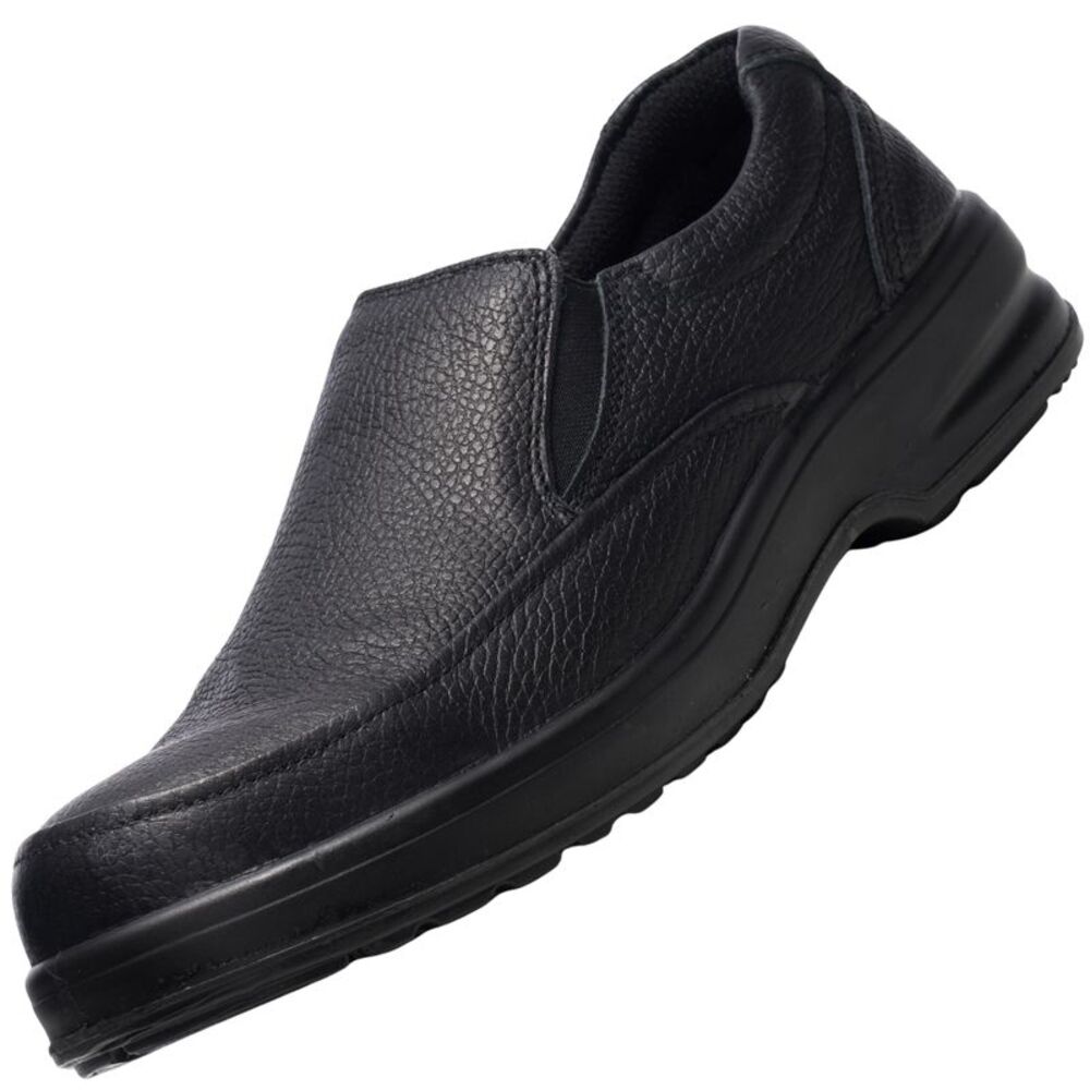 Alpine Swiss Arbete Mens Work Shoes Slip Resistant Real Leather Slip-On Loafers
